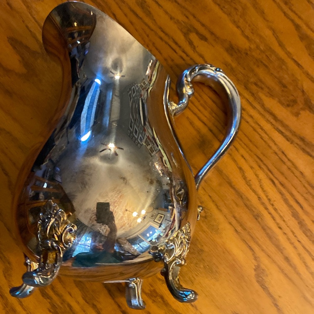 Vintage International Silver Footed Water Pitcher made in U.S.A.